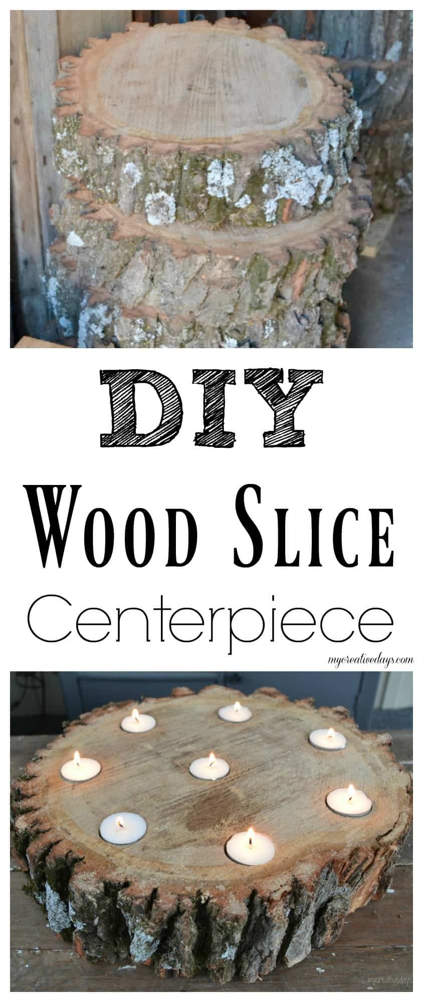 DIY: Wood Slice Centerpieces