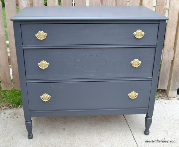 Charcoal DIY Dresser Makeover - My Creative Days