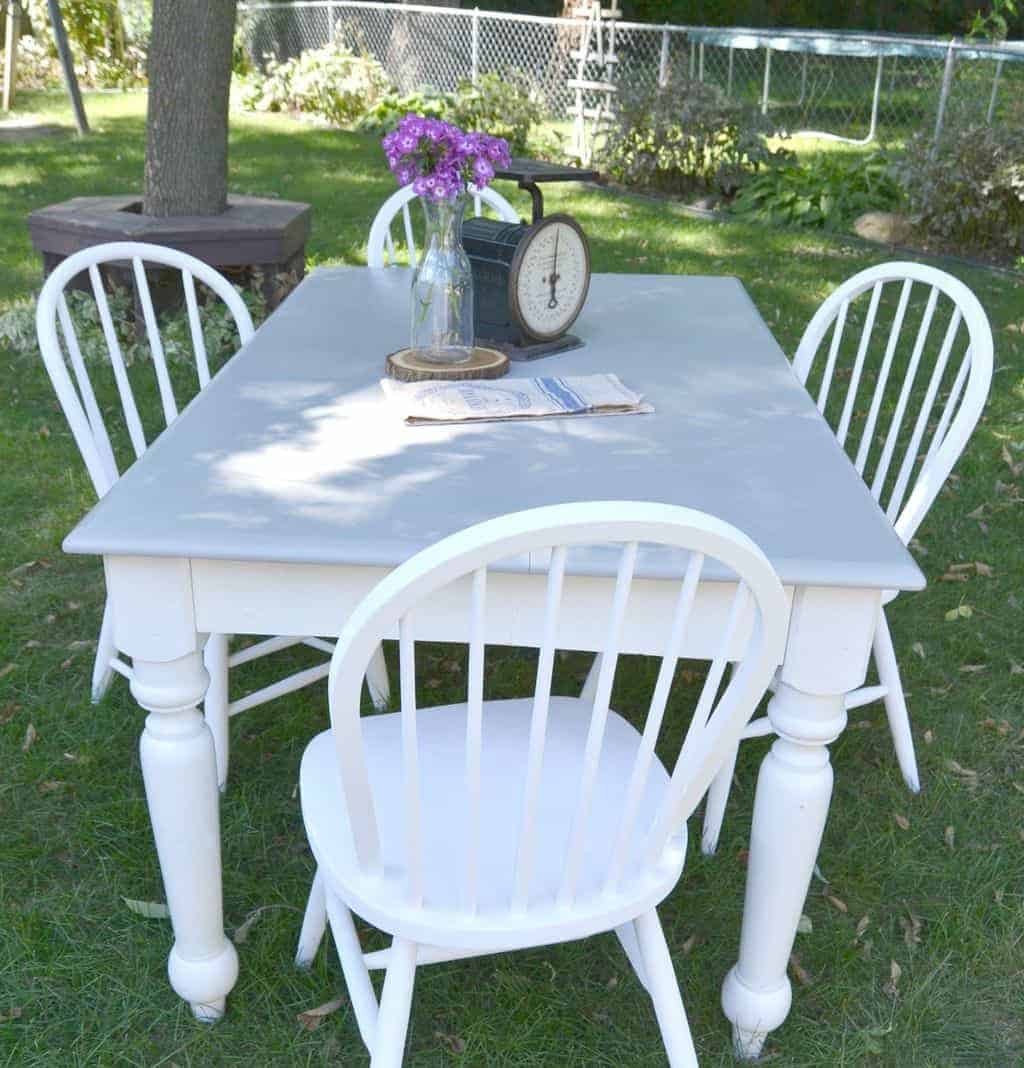 diy white kitchen table