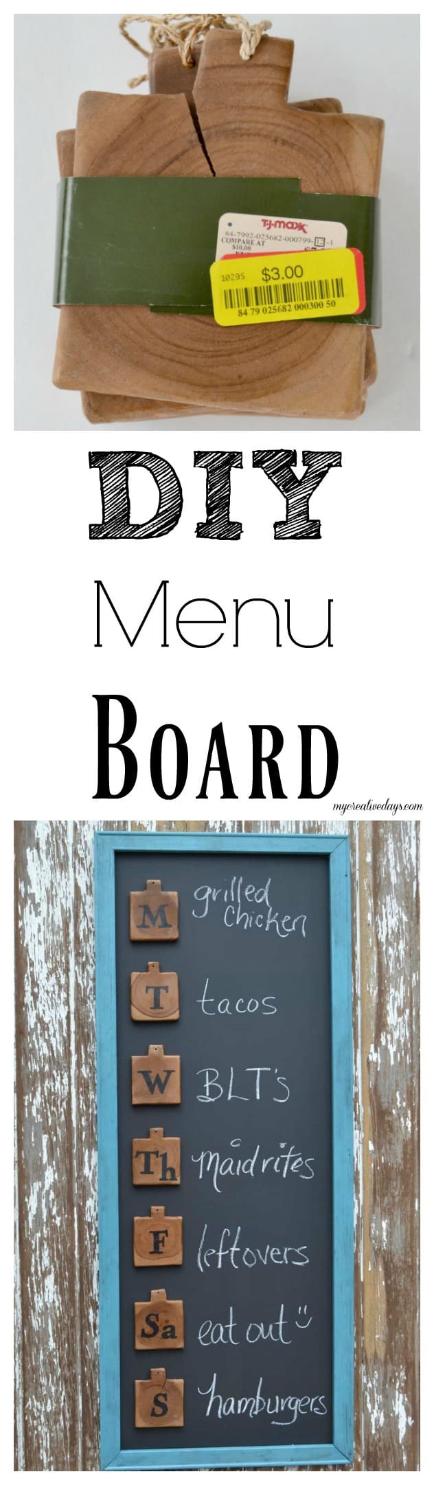A DIY Menu Board That Will Keep Your Meals & Grocery Budget On Track