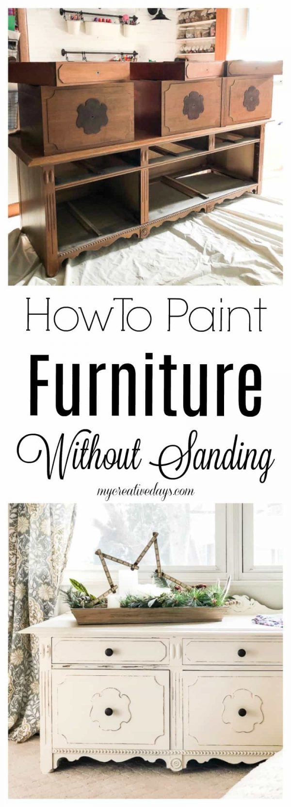 How To Paint Furniture Without Sanding My Creative Days   How To Paint Furniture Without Sanding 600x1662 