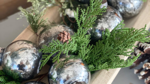 These DIY Mercury Glass Ornaments are easy to make, can be customized to any color you like and they are inexpensive!