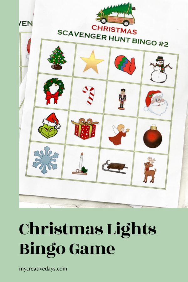 Christmas Lights Bingo Game The Family Will Love - My Creative Days