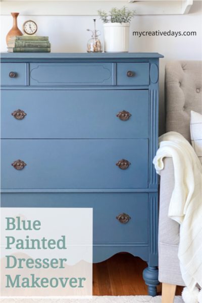 Blue Painted Dresser Makeover - My Creative Days