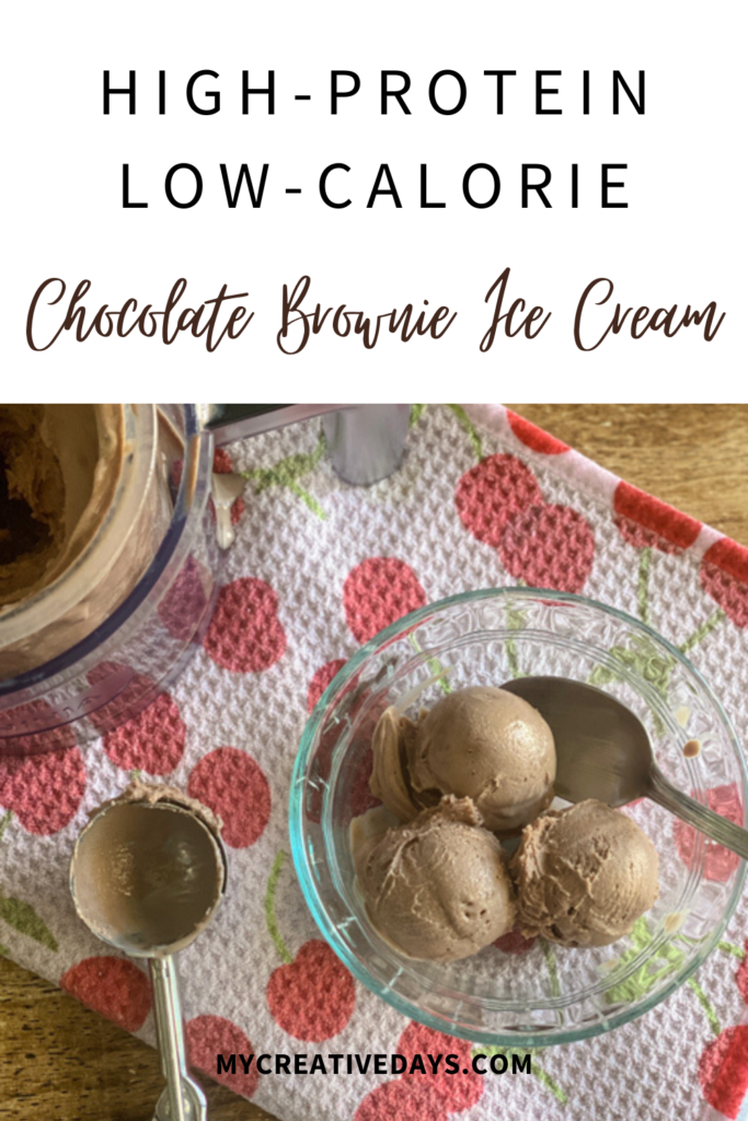 Enjoy this 3 ingredient high protein chocolate brownie ice cream recipe. Enjoy a low calorie, high protein delicious dessert that will satisfy your sweet tooth guilt-free!