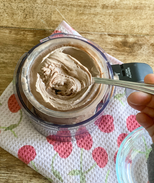 Enjoy this 3 ingredient high protein chocolate brownie ice cream recipe. Enjoy a low calorie, high protein delicious dessert that will satisfy your sweet tooth guilt-free!