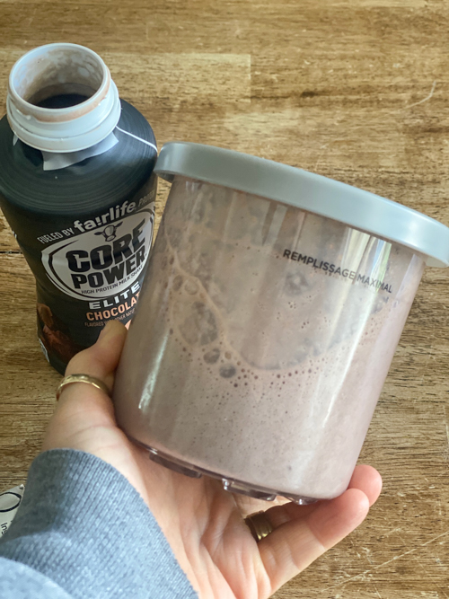 Enjoy this 3 ingredient high protein chocolate brownie ice cream recipe. Enjoy a low calorie, high protein delicious dessert that will satisfy your sweet tooth guilt-free!