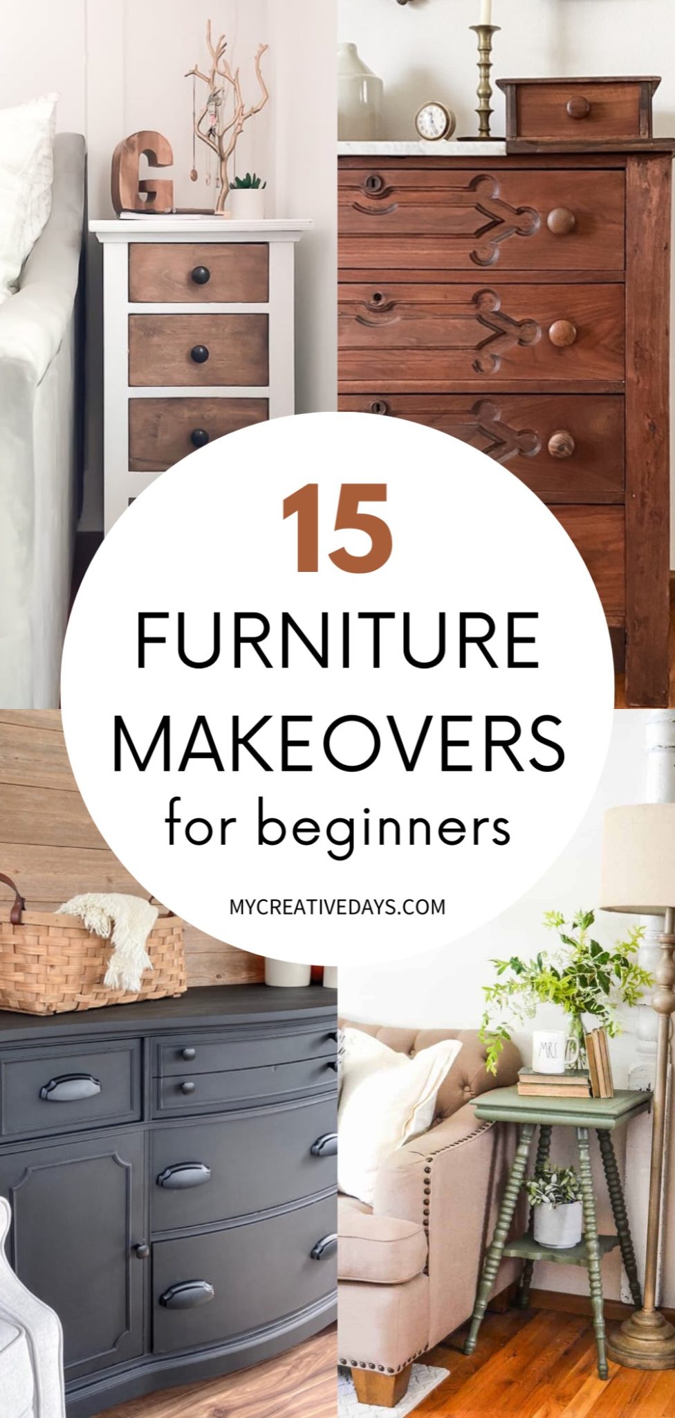 15 Quick and Easy Furniture Makeovers for Beginners - My Creative Days