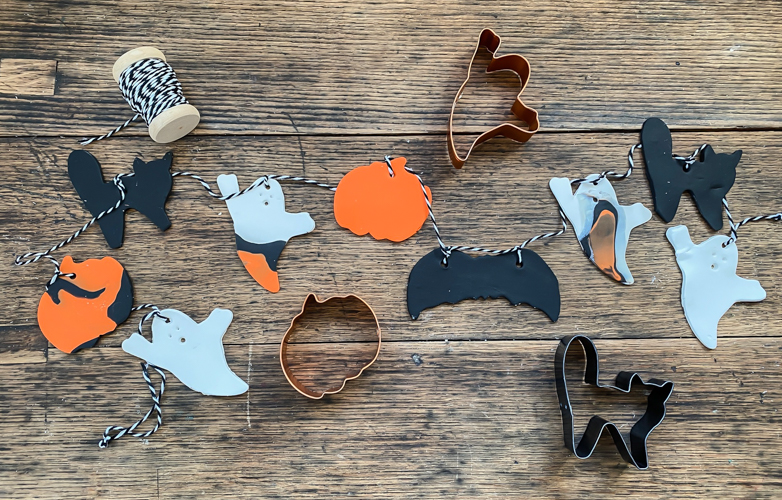 Create a spooky DIY Halloween Clay Garland with our easy step-by-step guide. Perfect for adding a handmade touch to your Halloween decorations this season!