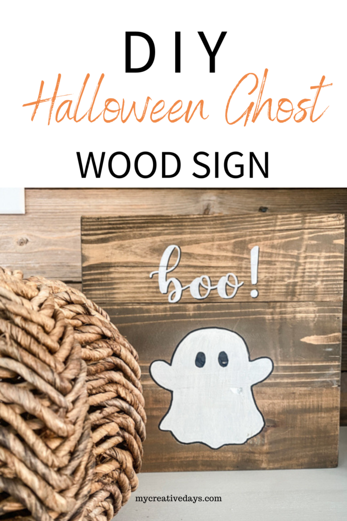 Create a DIY Halloween Ghost Sign with this easy tutorial! Perfect for Halloween decor, customize it to fit your style. Fun, simple, and budget-friendly!