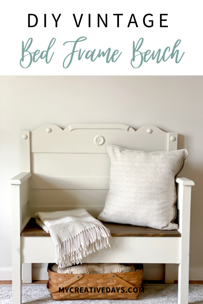 This DIY Vintage Bed Frame Bench shows you how to turn a vintage bed frame into a stunning DIY bench. Perfect for adding charm and functionality to your home!