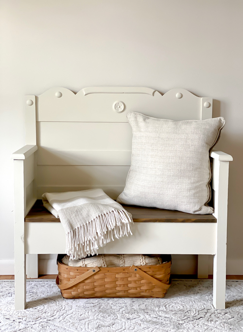 This DIY Vintage Bed Frame Bench shows you how to turn a vintage bed frame into a stunning DIY bench. Perfect for adding charm and functionality to your home!