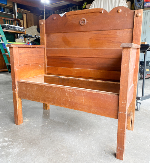 This DIY Vintage Bed Frame Bench shows you how to turn a vintage bed frame into a stunning DIY bench. Perfect for adding charm and functionality to your home!