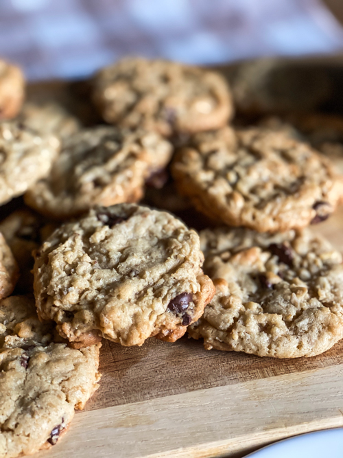 These Rice Krispie Oatmeal Chocolate Chip Cookies are crunchy, chewy, and chocolatey! The perfect quick and easy cookie recipe for any occasion or holiday treat.