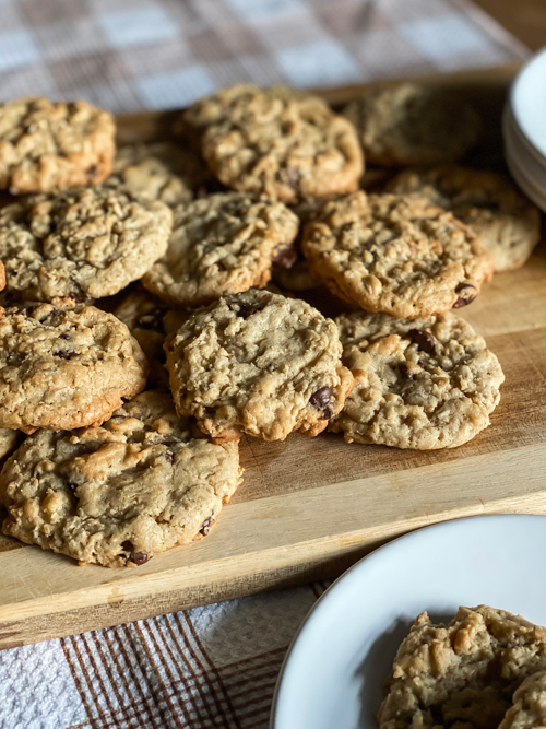 These Rice Krispie Oatmeal Chocolate Chip Cookies are crunchy, chewy, and chocolatey! The perfect quick and easy cookie recipe for any occasion or holiday treat.