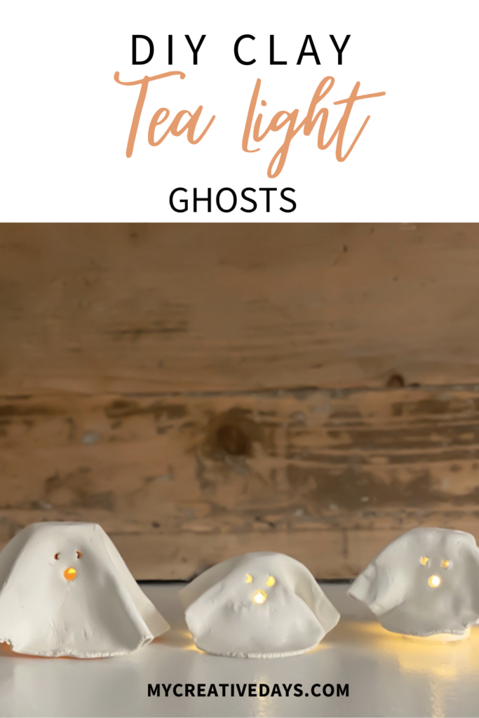 Create adorable DIY Clay Tea Light Ghosts for Halloween! Easy-to-make, spooky decor that glows with battery-operated lights. Perfect handmade charm for home!