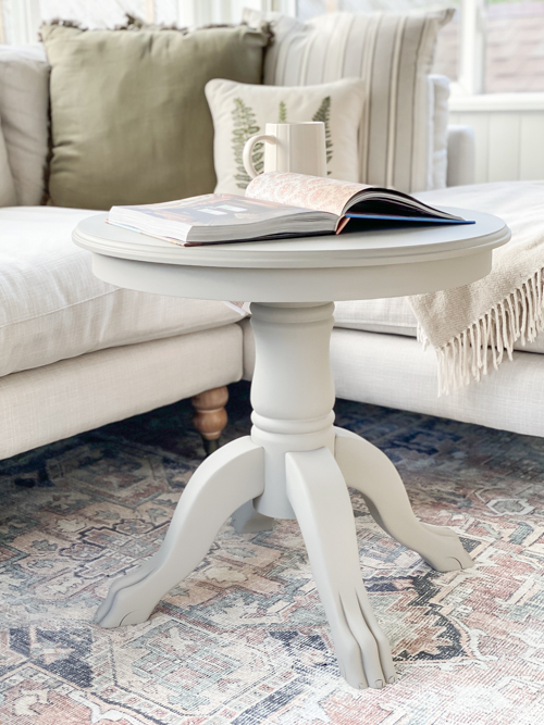 Thrifted Clawfoot End Table Makeover