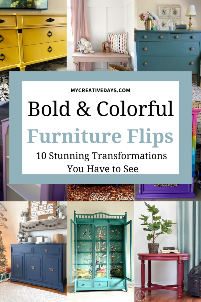 Looking for bold & colorful furniture flips? These 10 jaw-dropping transformations prove that vibrant hues can take furniture makeovers to the next level!